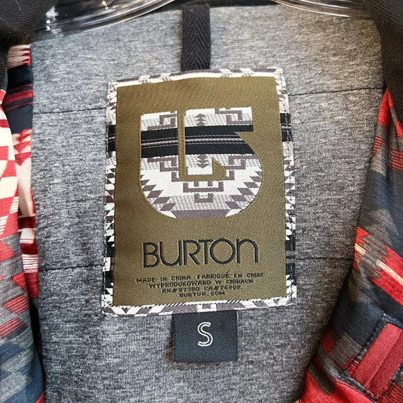 Burton Black Plaid Colorblock Ski Snowboarding Winter Outdoor Snow Coat Small - Picture 12 of 13
